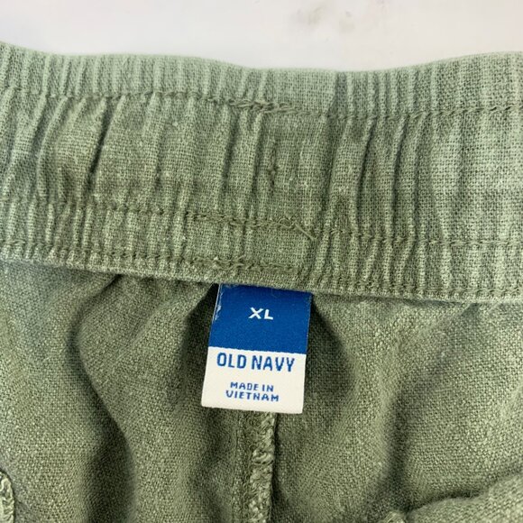 Old Navy Olive Linen Blend High Rise Shorts XL - Picture 3 of 6